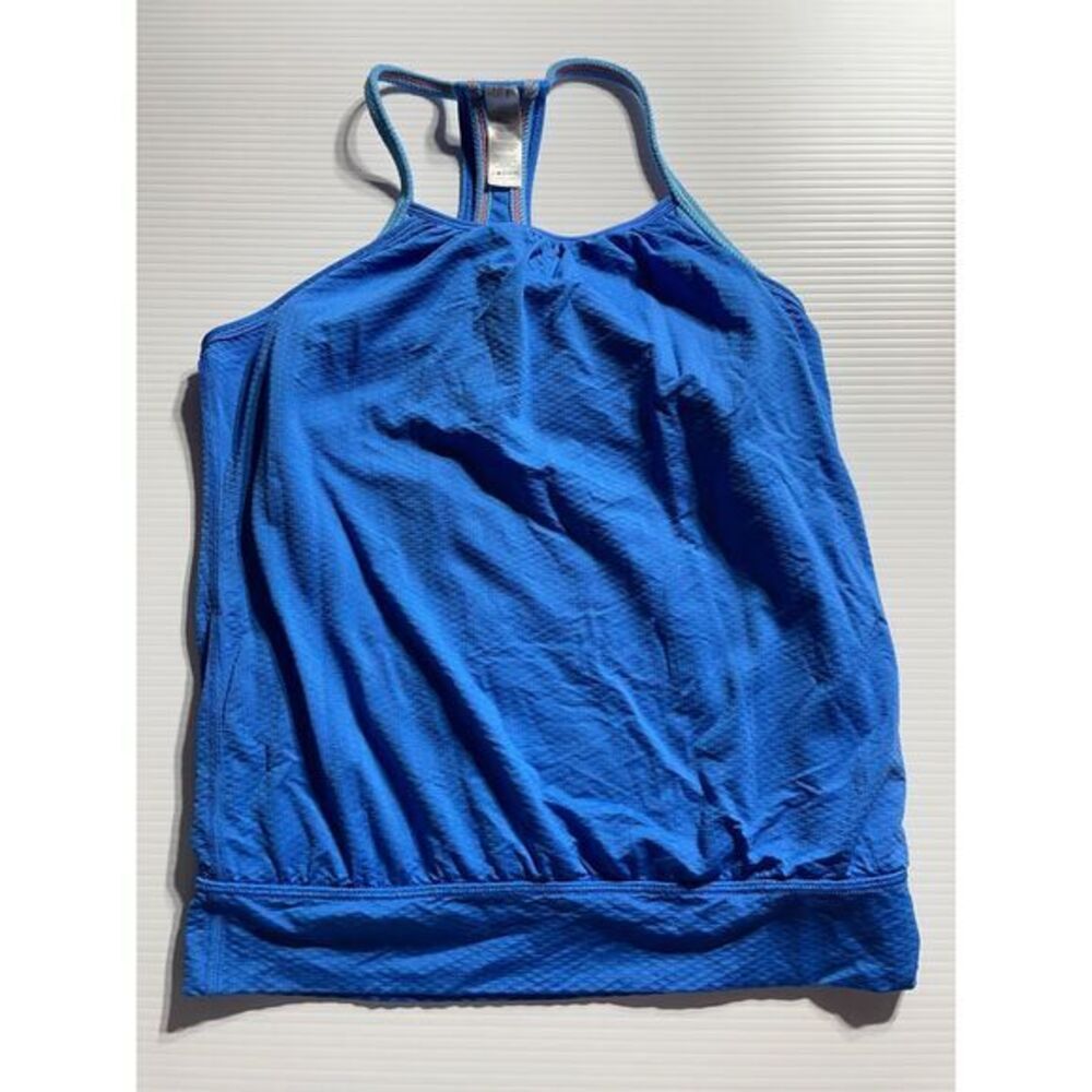 Ivivva Blue Athletic Tank Top with Built-in Support Workout Top girl size 12